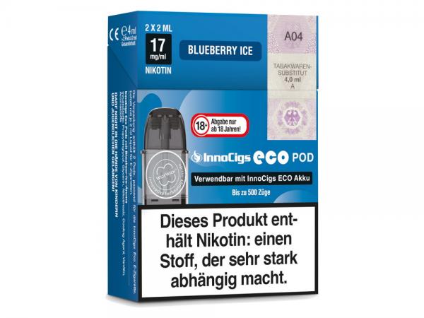 InnoCigs Eco Pod - Blueberry Ice 17mg/ml (2 Stück pro Packung)