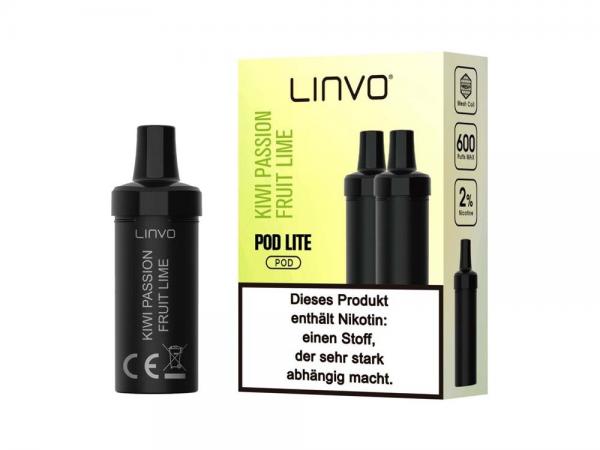 Linvo Pod Lite Cartridge - Kiwi Passionfruit Lime 20 mg/ml (2 Stück pro Packung)
