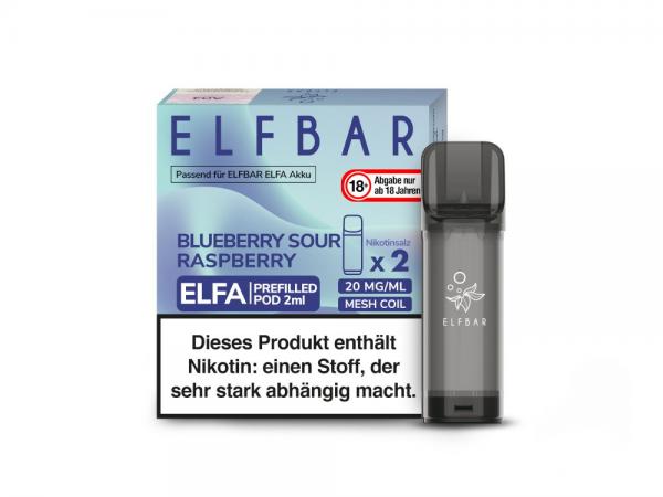 Elf Bar Elfa Pod - Blueberry Sour Raspberry 20 mg/ml (2 Stück pro Packung)