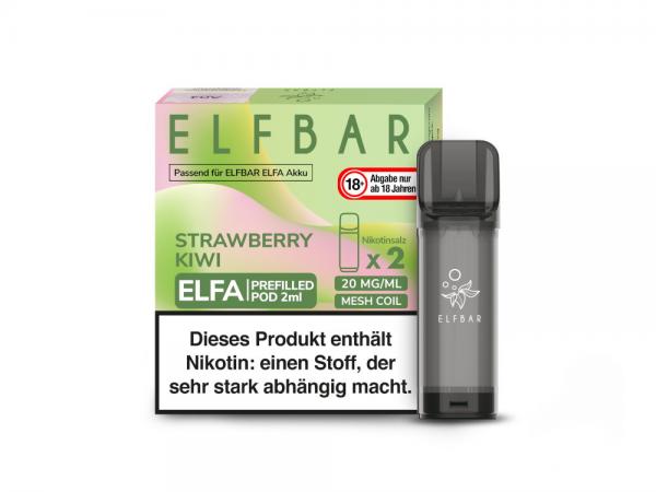 Elf Bar Elfa Pod - Strawberry Kiwi 20 mg/ml (2 Stück pro Packung)