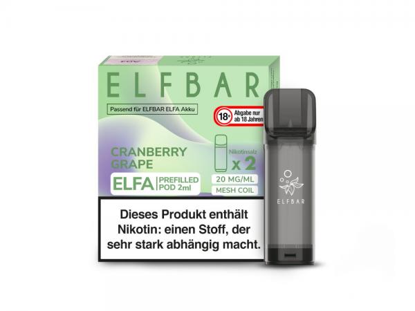 Elf Bar Elfa Pod - Cranberry Grape 20 mg/ml (2 Stück pro Packung)