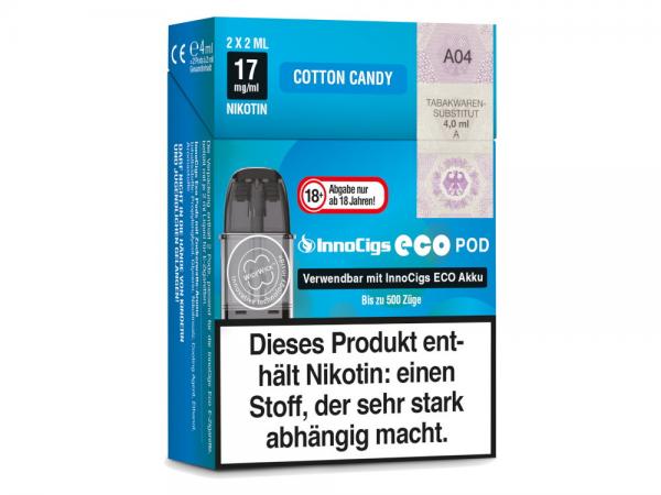 InnoCigs Eco Pod - Cotton Candy 17mg/ml (2 Stück pro Packung)