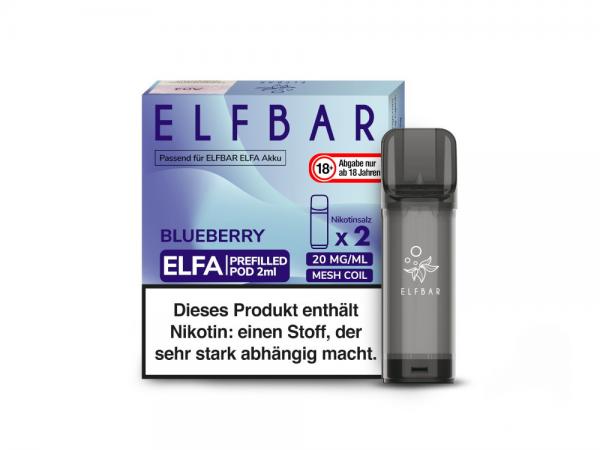 Elf Bar Elfa Pod - Blueberry 20 mg/ml (2 Stück pro Packung)