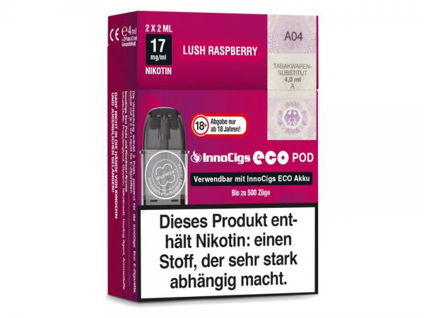 InnoCigs Eco Pod - Lush Raspberry 17mg/ml (2 Stück pro Packung)