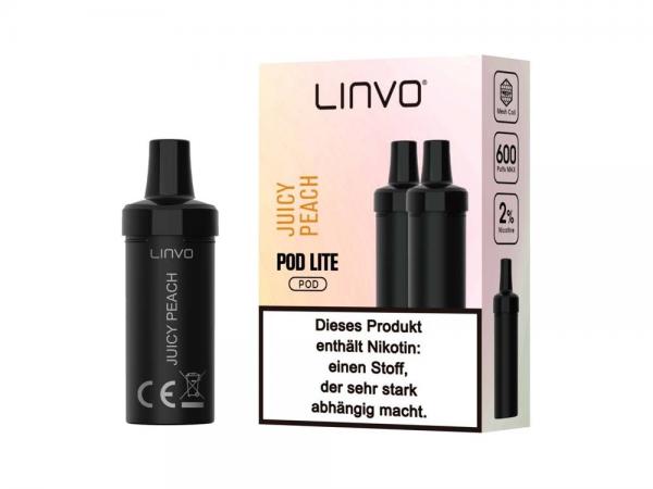 Linvo Pod Lite Cartridge - Juicy Peach 20 mg/ml (2 Stück pro Packung)